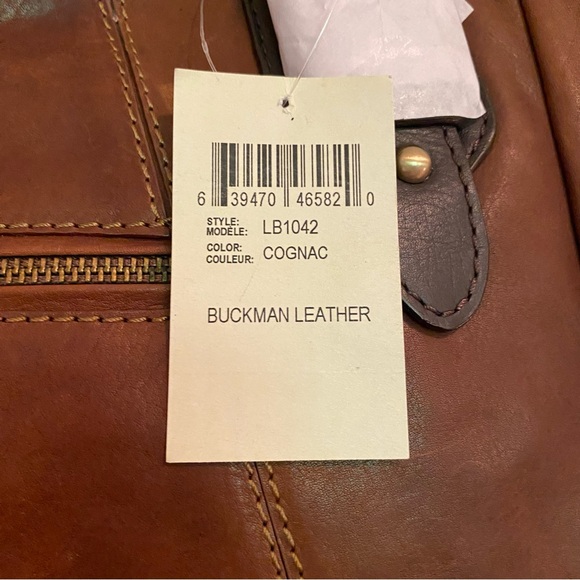Lucky Brand Buckman Tote in Cognac with zipper close and zip pockets NWT - Picture 14 of 16
